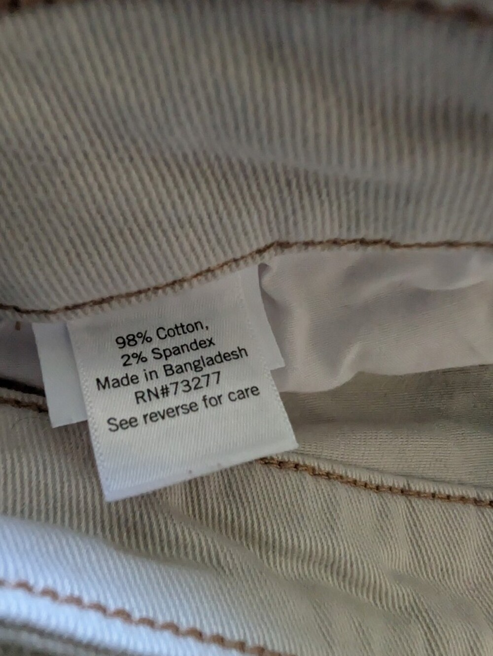 Low Rise Distressed Raw Hem Cream Denim Midi Jean Shorts Contrast Stitch Sz 3/26 image 7
